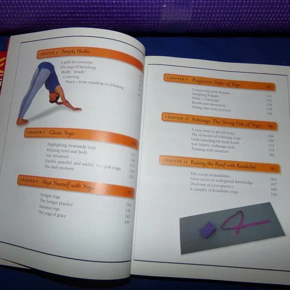 DK Keep It Simple Series (KISS) Yoga Book & New Purple 5 mm Yoga Mat - Picture 14 of 16